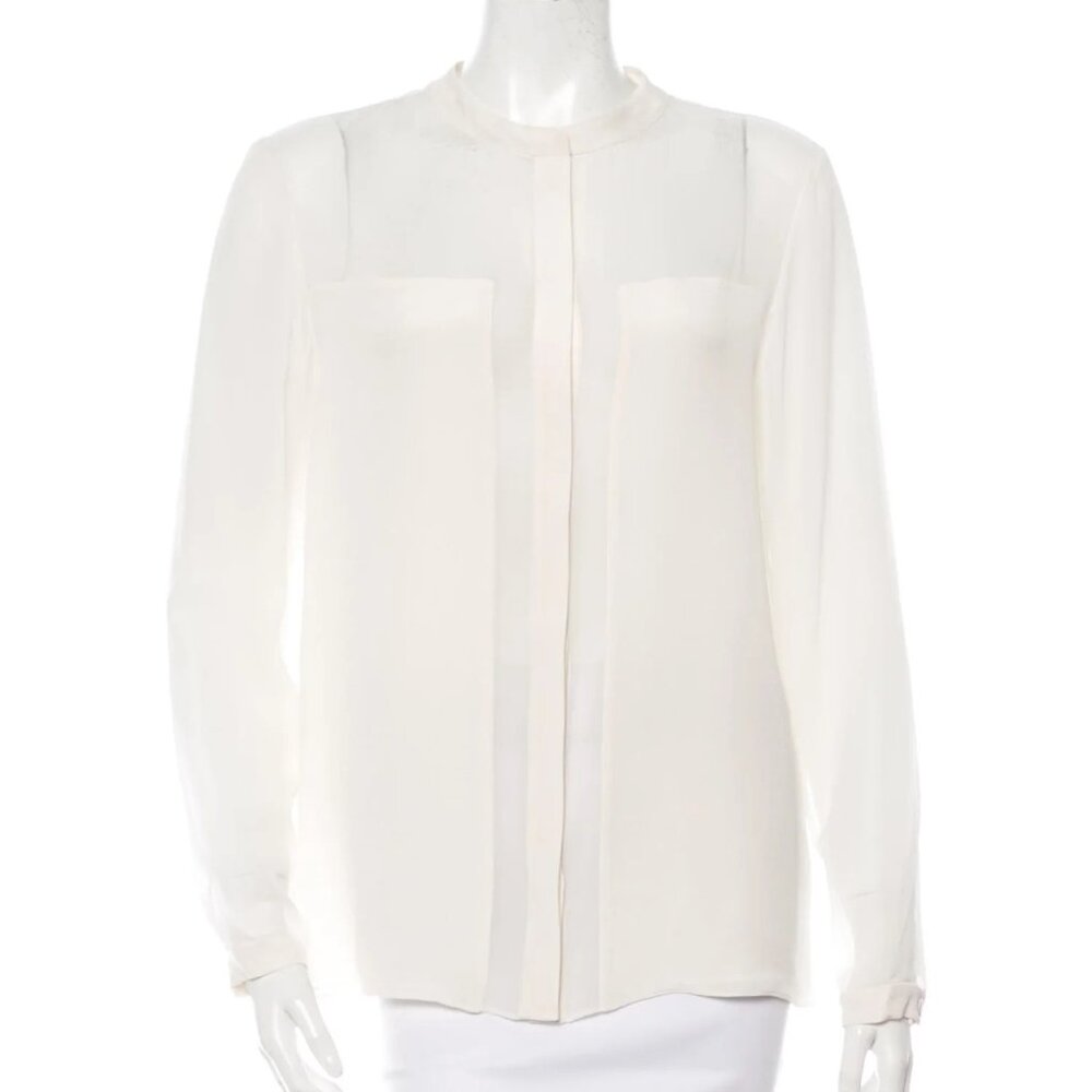 Tibi silk button up top - size 6
